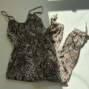 Snakeskin printed one piece